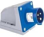 CEE-Wandger&auml;testecker 16A, 230V Twist, IP44, Schraubklemmen