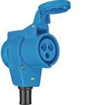 CEE-Winkelkupplung mit Schuko-Steckdose 230V/16A