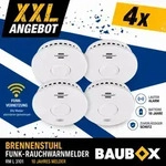 Funk-Rauchwarnmelder Set, 4x RM L 3101, 10 Jahres Melder