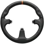 Asetek SimSports Lenkradkranz aus rundem schwarzem Leder