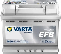 VARTA 560500064, VARTA Autobatterie EFB 12V 60Ah 640A rechts 242x175x190 mm