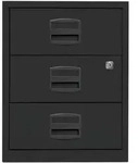 Rollcontainer PFA | 3 Universalschubladen - 633 schwarz