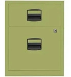 Rollcontainer PFA | 1 Universalschublade, 1 HR-Schublade - 604 gr&uuml;n
