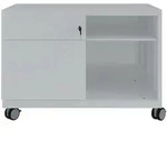 Caddy Note&trade; | Schubladen und Ziehgriff links - 355 silber