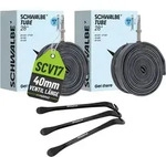 2er Set Schwalbe Schlauch SCV17 28/47-622/635 40mm + Reifenheber