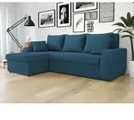 Ecksofa Dalmir Cord mit Schlaffunktion und zwei Bettk&auml;sten