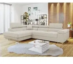 Ecksofa Torezio Cord mit Schlaffunktion und Bettkasten