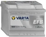 VARTA Autobatterie EFB 12V 60Ah 640A rechts 242x175x190 mm 560500064