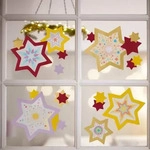 HABA 2012716, HABA Sachenmacher - Fensterbild Sterne, Bastelset Weihnachten, 32...