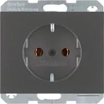 Hager/Berk SCHUKO-Steckdose anthrazit matt, lack 41157006