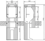 ABN Freilufts&auml;ule M-Platte FB1,BH2,H=1150mm SL115P