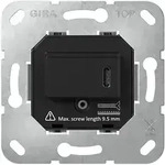 Gira USB-Spannungsversorgung Typ C Einsatz sw 236300