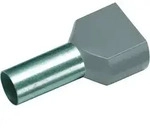 CIMCO Isol. Twin-Aderendh&uuml;lse 2x0,75mm2x8mm,grau 187703