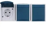 Busch-Jaeger Schuko-Steckdose 3f. waagerecht 2300/3 EW-53