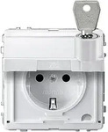 Merten SCHUKO-Steckdose pws Klappd.Schriftfeld MEG2316-7219