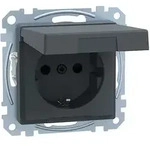 Merten SCHUKO-Steckdose anth Klappdeckel IP44 MEG2314-0414