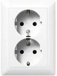 JUNG SCHUKO-Steckdose aws 16A 250V 2-fach AS 5020 U WW