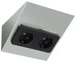 EVN-Lichttechnik M&ouml;belanbau-Steckdose Doppel- 230V 16A 092 250 eds
