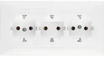 Hager/Berk 3fach-Steckdose SCHUKO m.Abdeckplatte 47661909