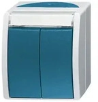 Busch-Jaeger Doppeltaster 2 Schliesser AP 2621 WN-53-205-101