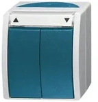 Busch-Jaeger Jalousietaster AP m.Beschriftungsbogen 2621/4 W-53