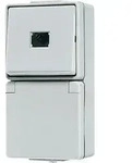 JUNG Taster-/SCHUKO-Kombination 1S 1p. 10A / 16A250V 671 W