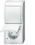 Busch-Jaeger Kombination SCHUKO Steckdose, mit Wipp. 2601/6/20 EBW-54
