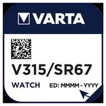 VARTA Uhren-Batterie 1,55V/20mAh/Silber V 315 Stk.1
