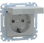 Merten SCHUKO-Steckdose alu Klappdeckel MEG2311-0460
