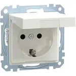 Merten SCHUKO-Steckdose pws/gl Klappdeckel MEG2310-0319