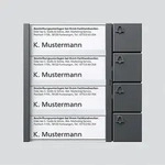 Siedle Tasten-Modul dgr/gli TM 612-4 DG