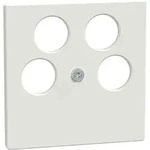Merten Zentralplatte pws/gl f.Antenn.Dose 4Loch 296519