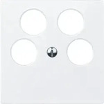 Merten Zentralplatte pws f.Antenn.Dose 4Loch 295319