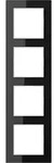 JUNG Glasrahmen 4-fach sw waage/senkrecht AC 584 GL SW