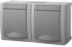 Panasonic Steckdose 2-fach waager. FR-AP IP54 90591088-DE