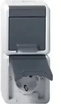 Gira Steckdose 2-fach senkr. Grau AP 478030