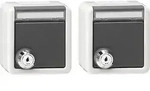 Gira Set 2x SCHUKO KD Schloss gleich + BSF WG AP 456030