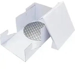 Silberner Tortenunterlage Kreis &Oslash; 27,9 cm + Tortbox