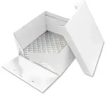 Silbernes quadratisches Kuchendeckel-/Tortenunterlage 22,8 cm x 22,8 cm +