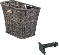 Basil Vorderradkorb Bremen FM Rattan dunkelbraun 26x35x27 cm