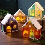HABA Sachenmacher - Erstes Prickeln H&auml;user, Bastelset Winter, 4 St., ab 3 J. | ab 3+