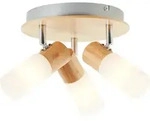 Brilliant Babsan Spotrondell 3flg holz hell/wei&szlig;