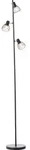 Brilliant Blacky Standleuchte 3flg schwarz matt