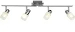 Brilliant Lea LED Spotrohr 4flg eisen/chrom/wei&szlig;