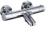 Sch&uuml;tte Thermostat-Wannenf&uuml;llarmatur LONDON, mit Verbr&uuml;hschutz, Chrom
