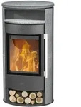 Fireplace Kaminofen Zeitbrandofen Durango Speckstein grau (6 kW)