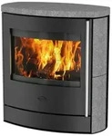 Fireplace Kaminofen Zeitbrandofen Adamis Speckstein Schwarz (7 kW)