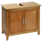 EISL Badezimmer Bambus Waschbecken Unterschrank braun 67 x 28 x 60 cm