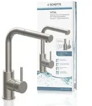 SCH&Uuml;TTE VITAL Sensor-Sp&uuml;ltischarmatur, Edelstahloptik, mit herausziehbarem 