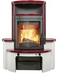 Hark Dauerbrandofen Kaminofen Avenso GT ECOplus Ofenkacheln bordeaux-rot (6 